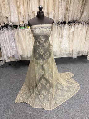 Taupe 100% Silk Italian Lace - P272