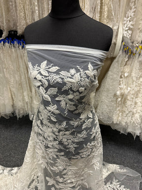 Ivory Beaded Lace - EB1101