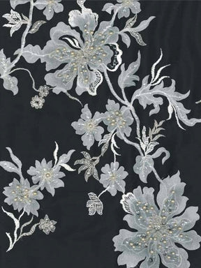 Ivory Embroidered Lace - EB1015