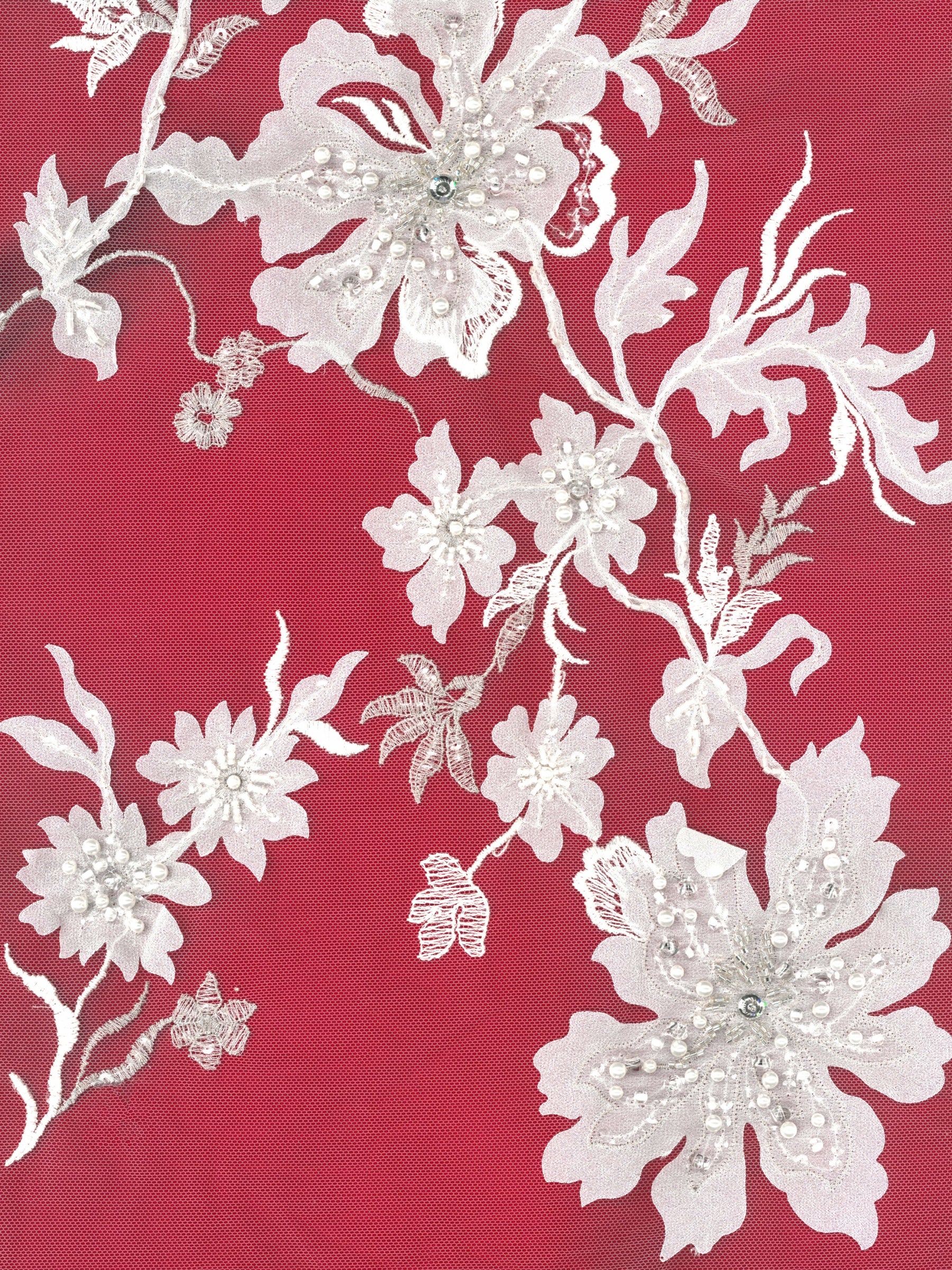 Rose Gold Embroidered Lace - EB1015