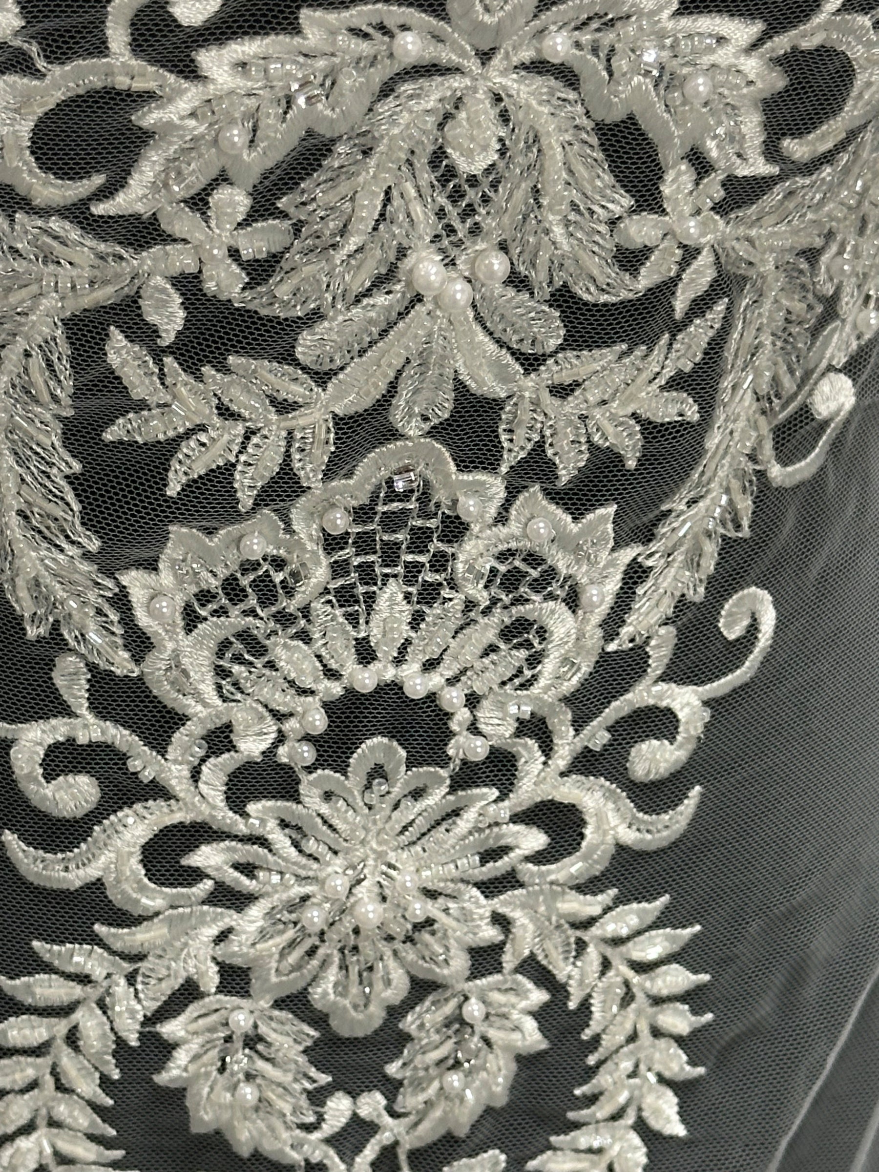Ivory Beaded Lace - EB1031