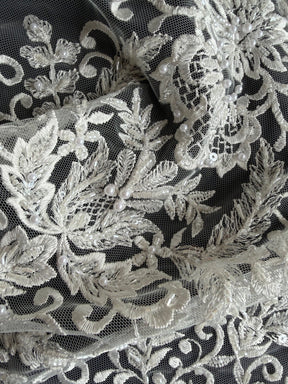 Ivory Beaded Lace - EB1031