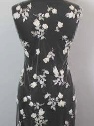 Ivory 3D Emb Beaded Tulle - EB1063