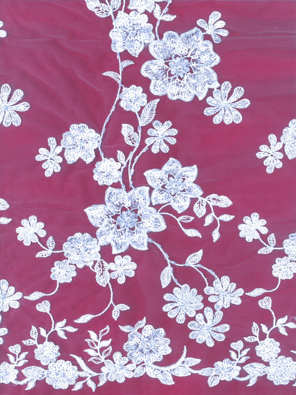 Baby Blue Emb Beaded Tulle - EB1090