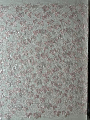 Pink Sequin Embroidered Lace - EB1102