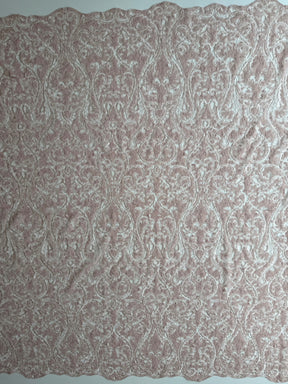 Dusky Pink Embroidered Sequin Tulle – EB3008