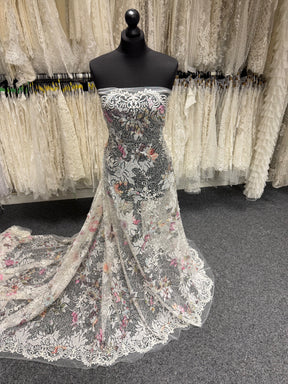 Ivory Printed Sequin Tulle – EB3010