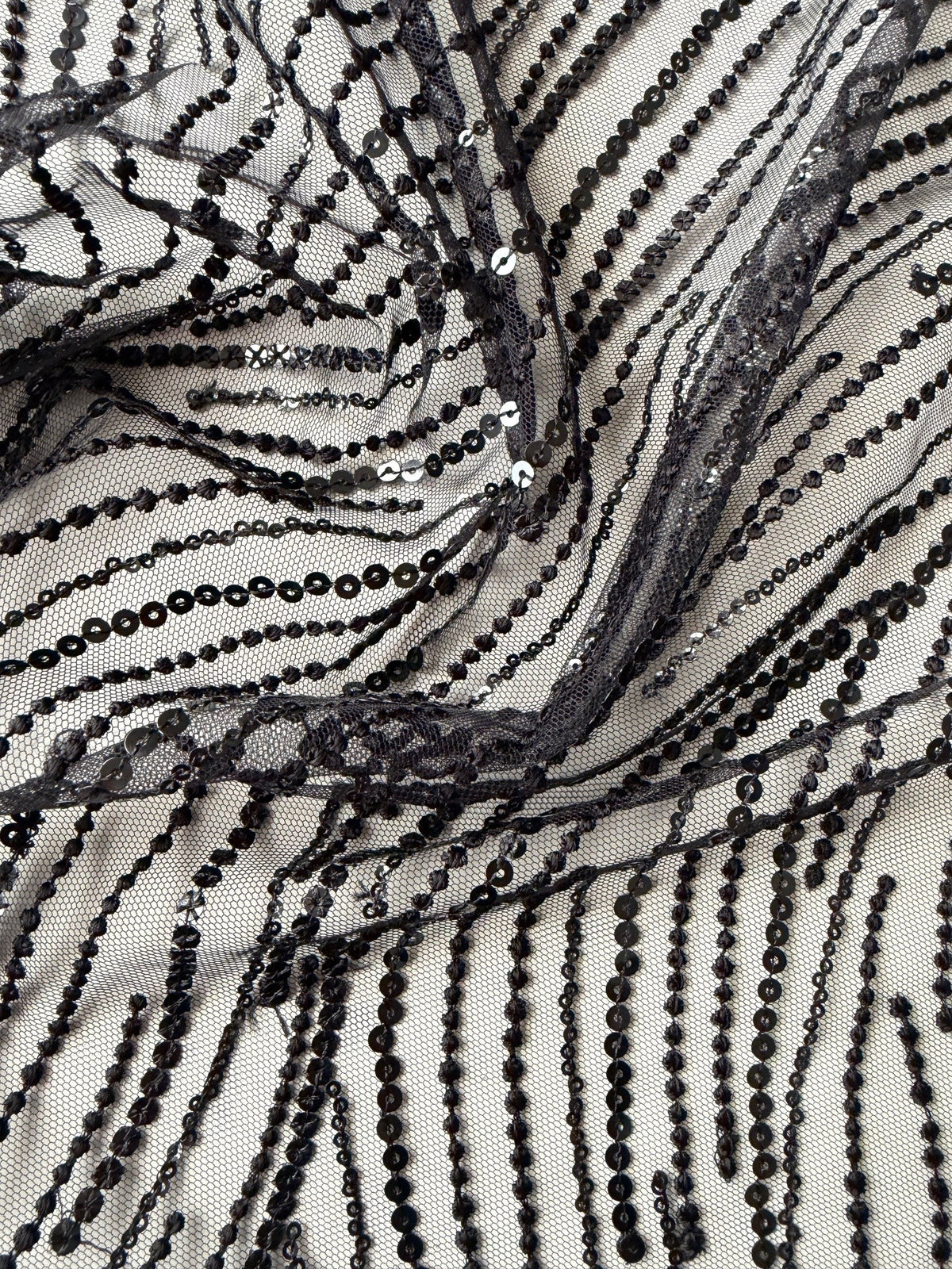 Black Sequin Lace - EB3011