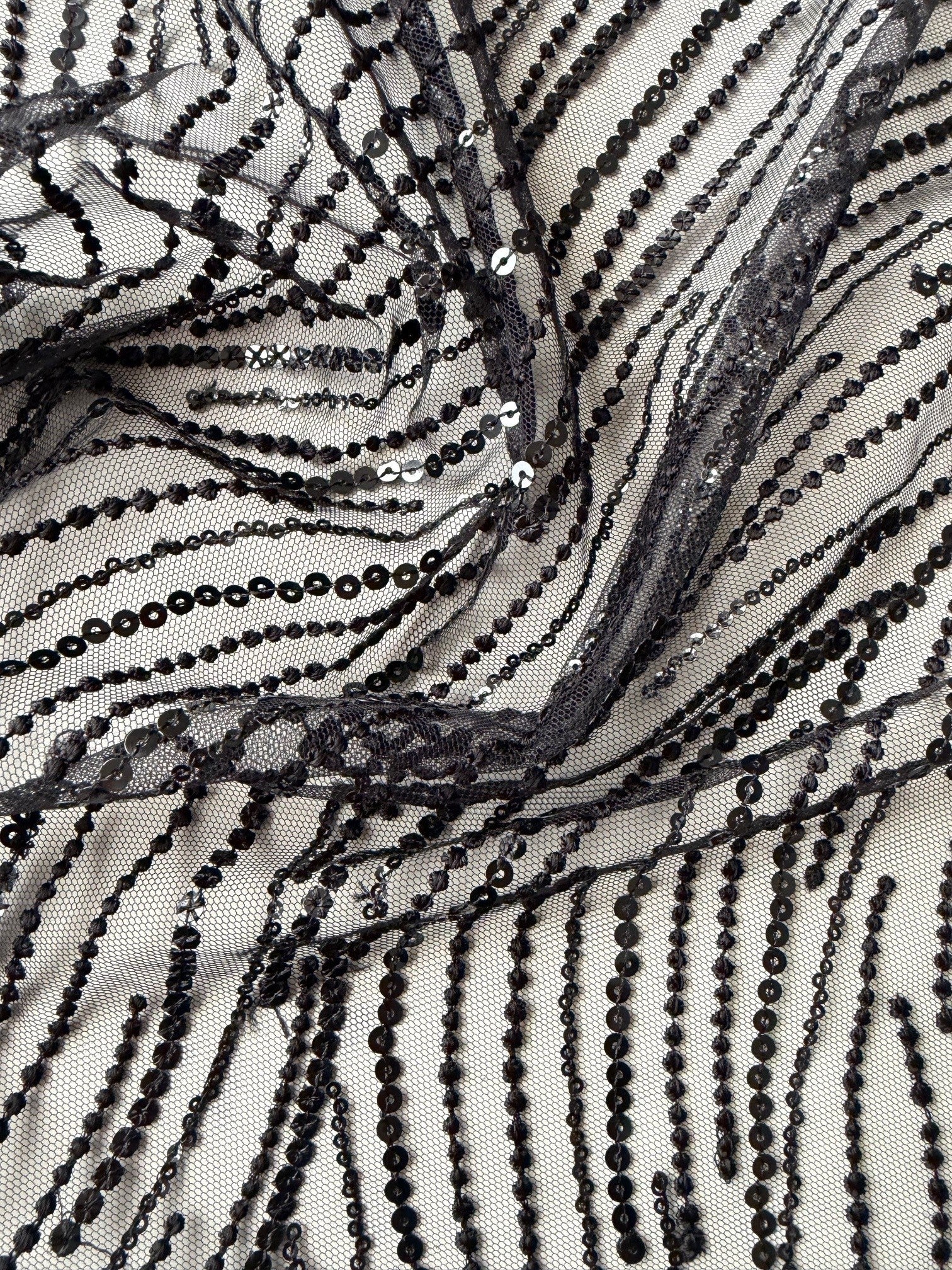 Black Sequin Lace - EB3011