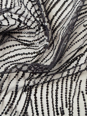 Black Sequin Lace - EB3011