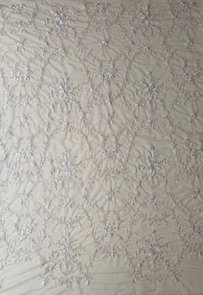 Ivory on Nude Embroidery Lace - EB3027