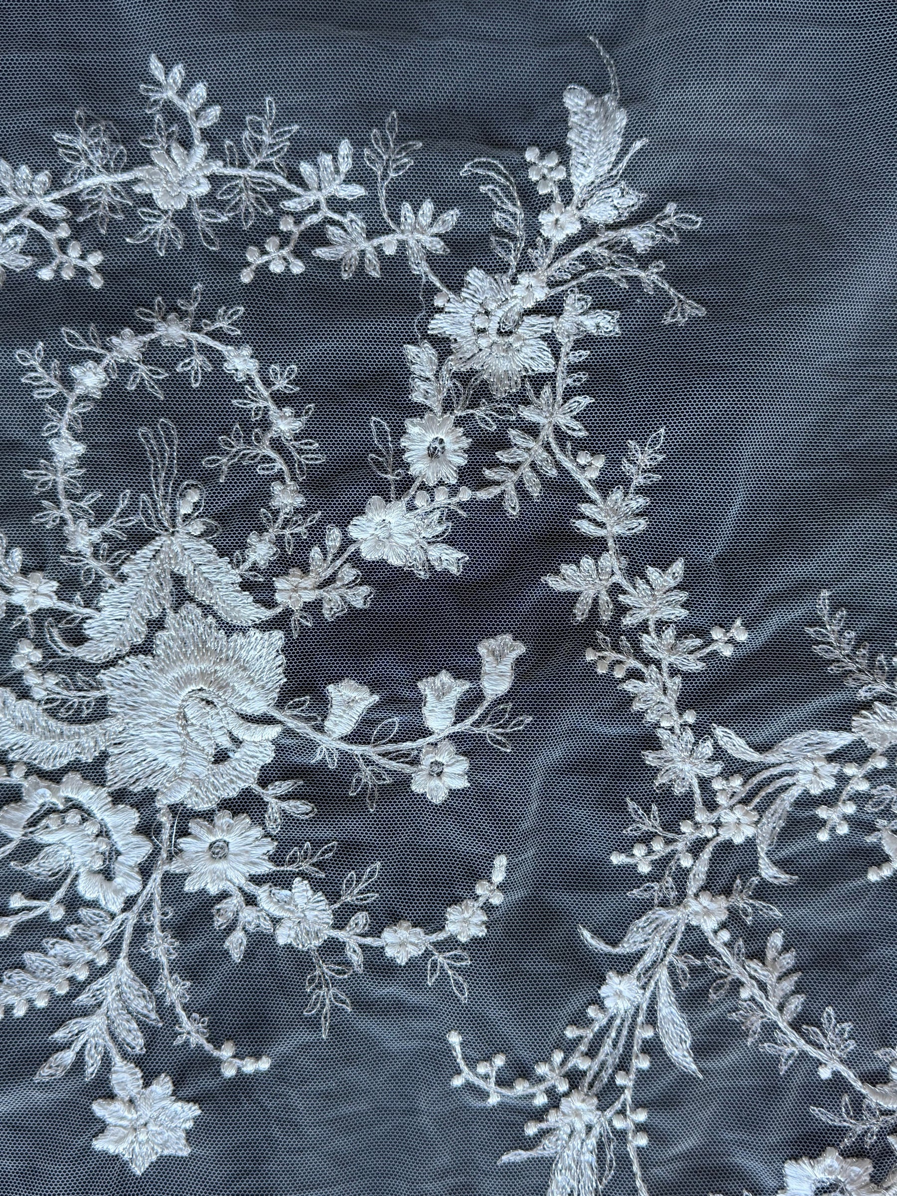 Ivory on Ivory Embroidery Lace - EB3027