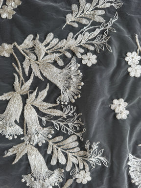 Ivory Sequin Embroidery Lace - EB3028