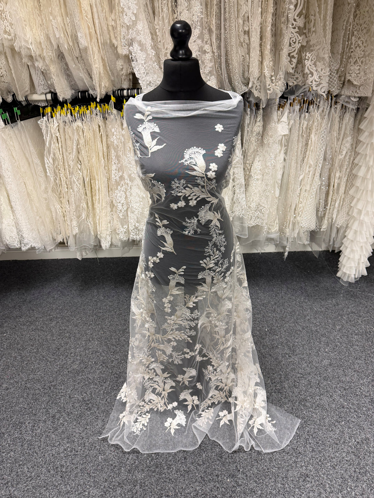 Ivory Sequin Embroidery Lace - EB3028