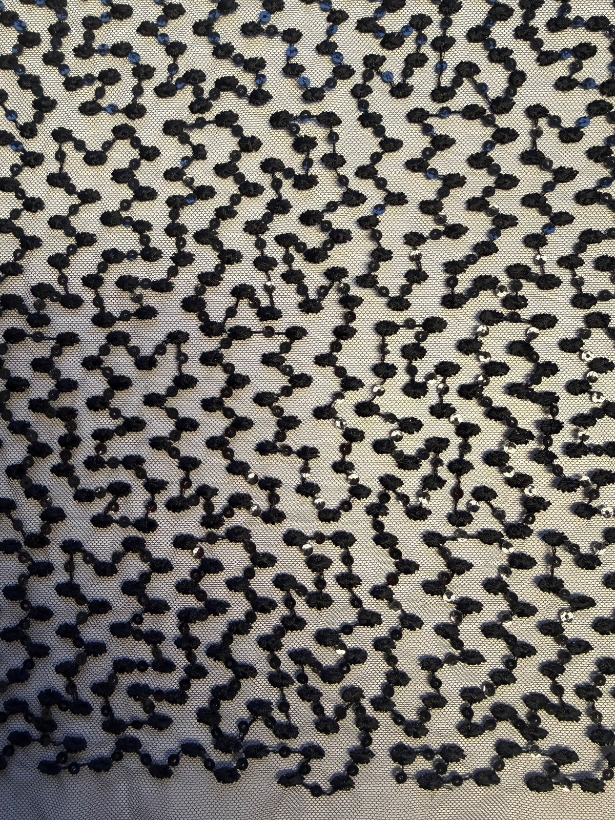 Black Sequin Embroidery Lace - EB3029