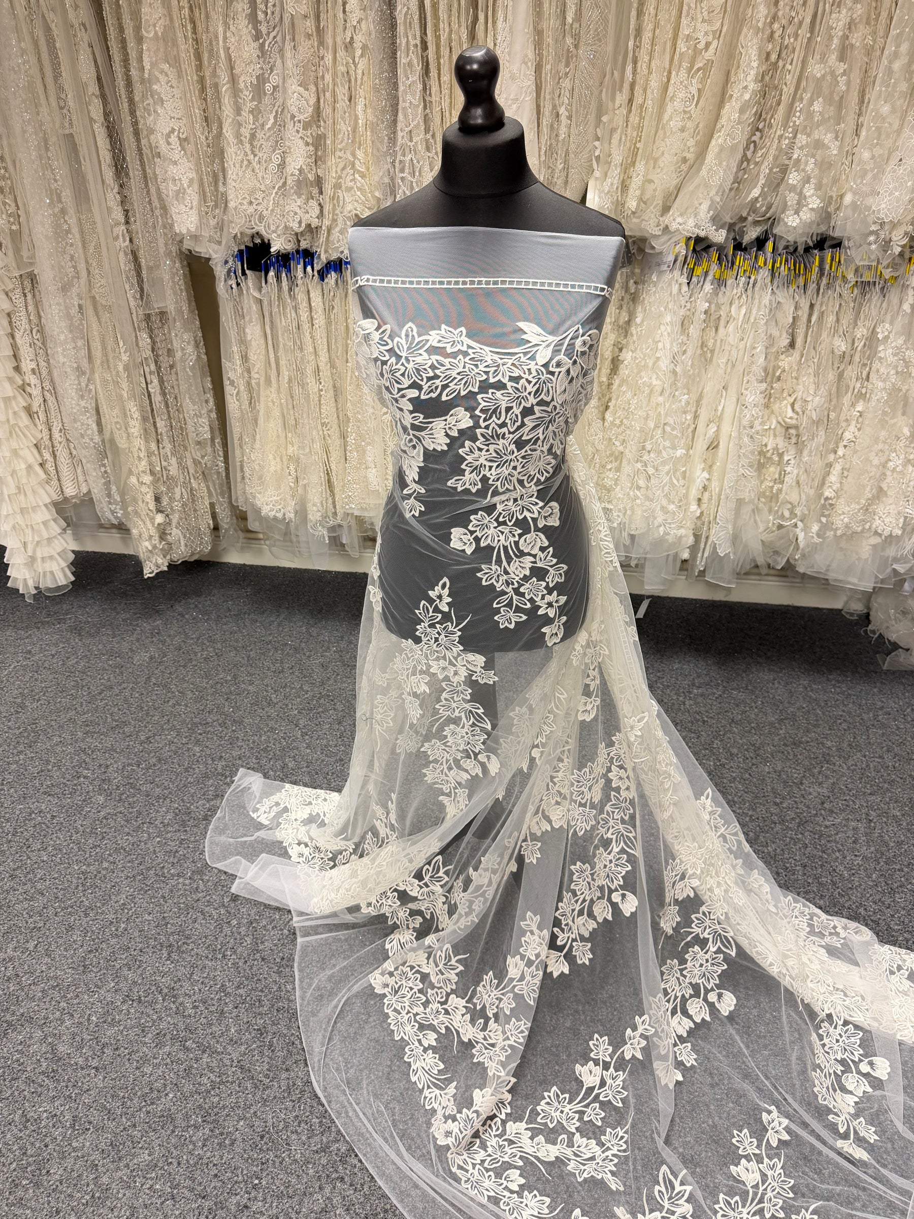 Ivory Sequin Embroidery Lace - EB3035