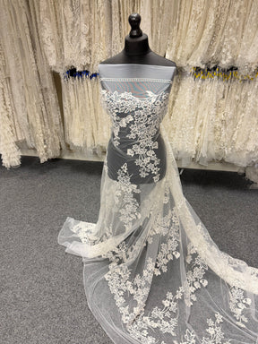 Ivory Sequin Embroidery Lace - EB3035