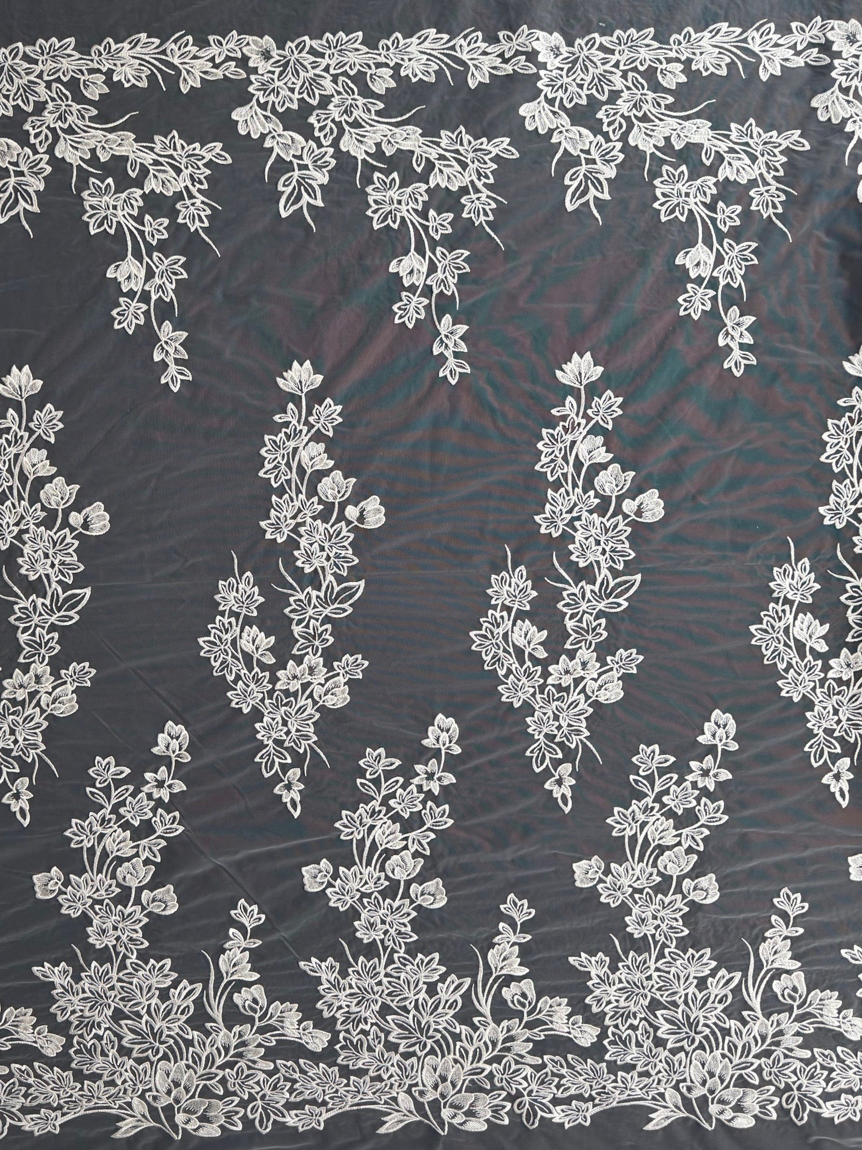Ivory Sequin Embroidery Lace - EB3035