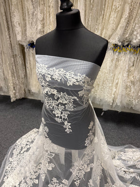 Ivory Sequin Embroidery Lace - EB3035