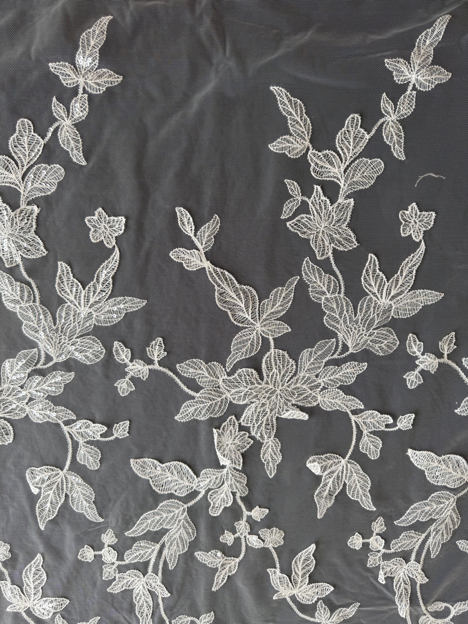 Ivory Sequin Lace - EB3040