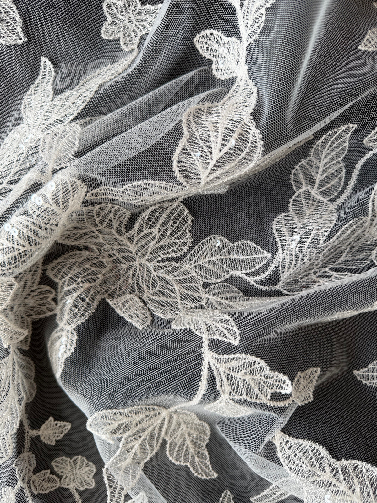 Ivory Sequin Lace - EB3040