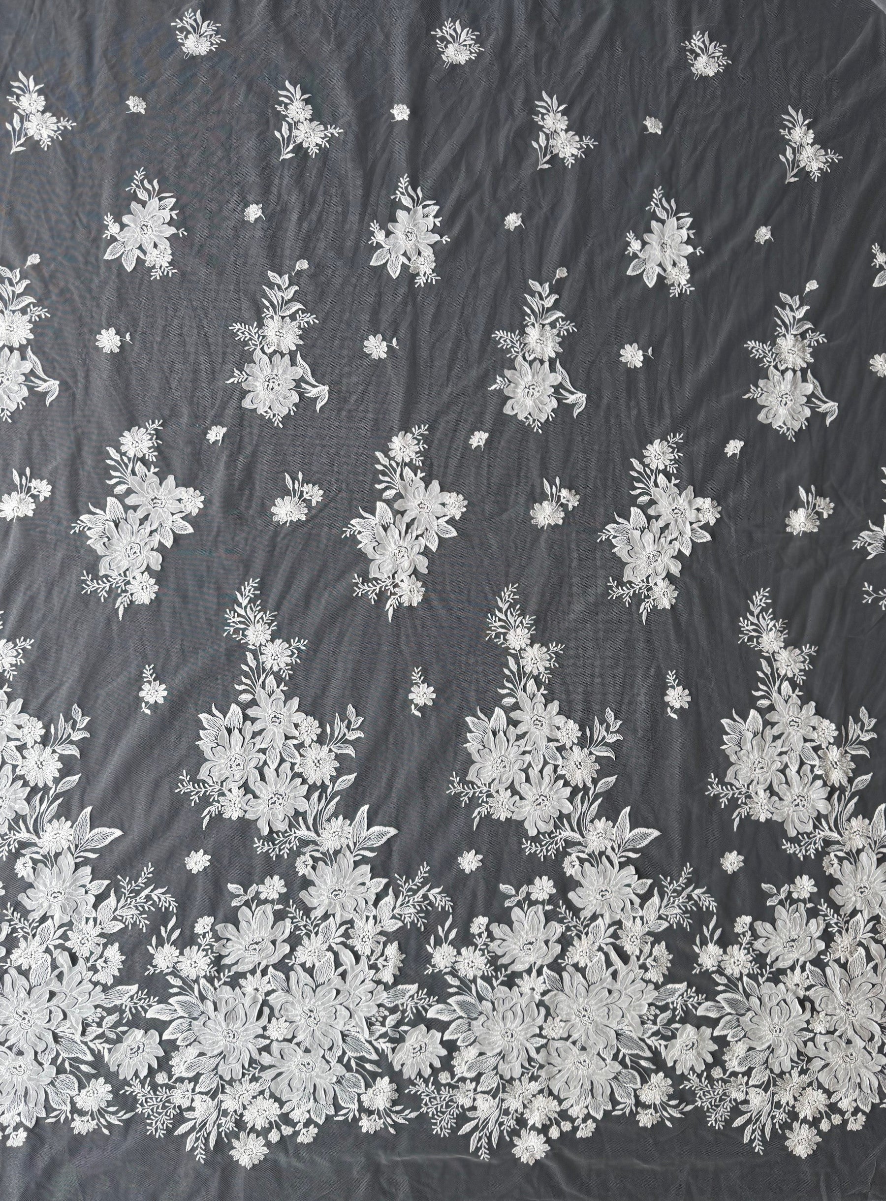 Ivory Sequin Embroidery Lace - EB3041