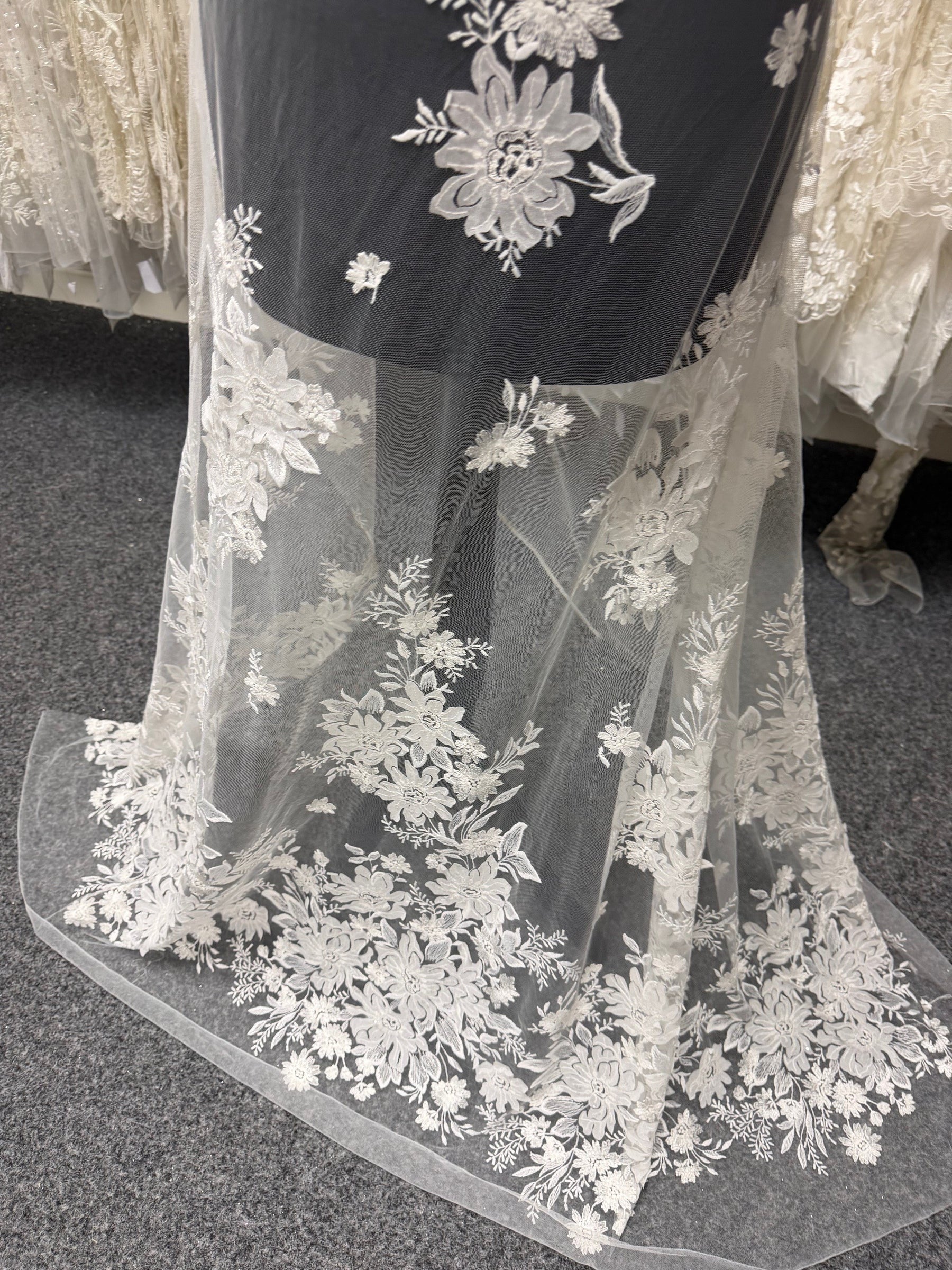 Ivory Sequin Embroidery Lace - EB3041