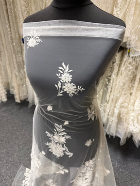 Ivory Sequin Embroidery Lace - EB3041