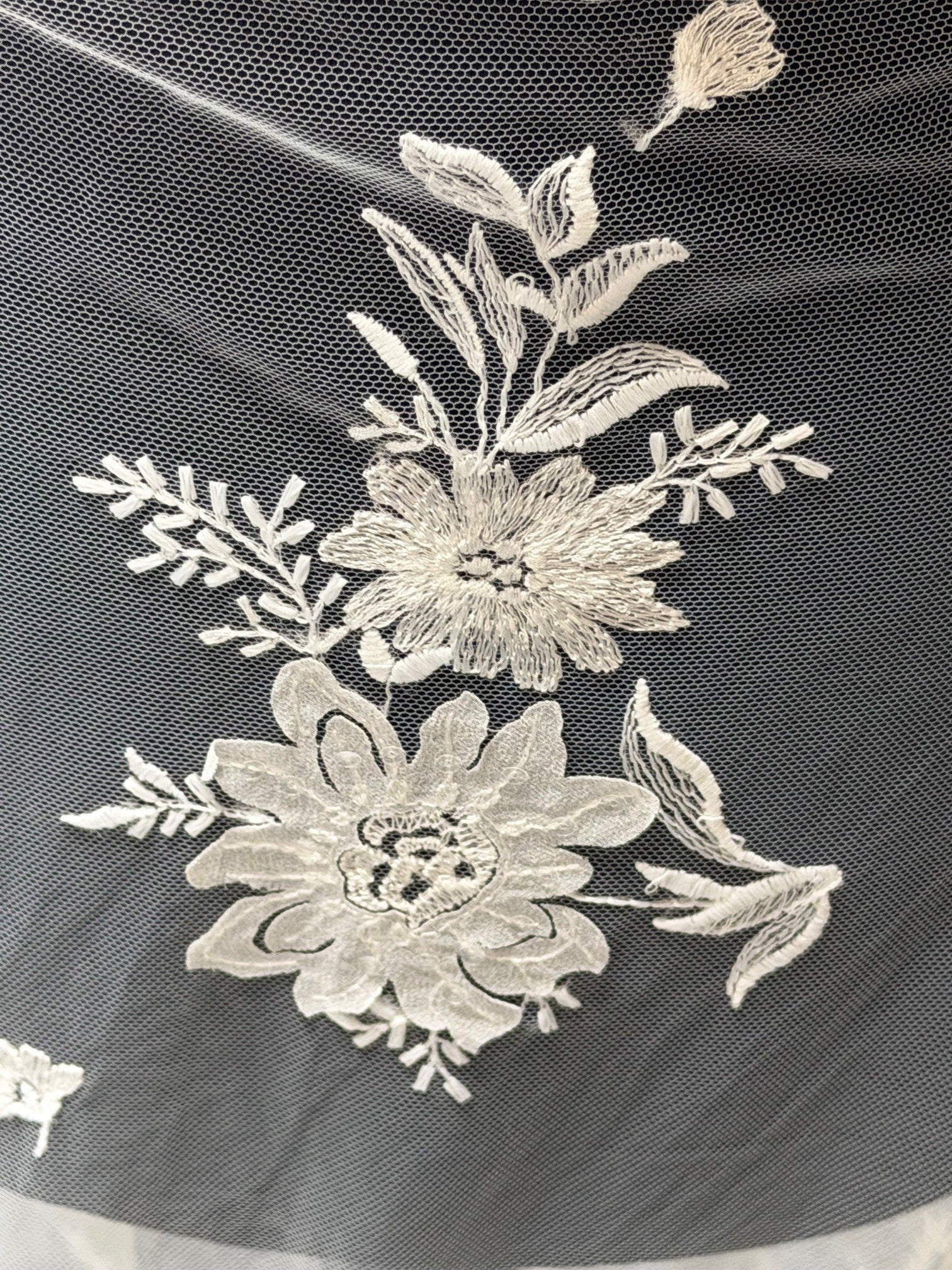 Ivory Sequin Embroidery Lace - EB3041