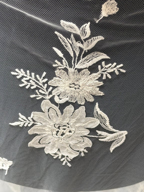 Ivory Sequin Embroidery Lace - EB3041