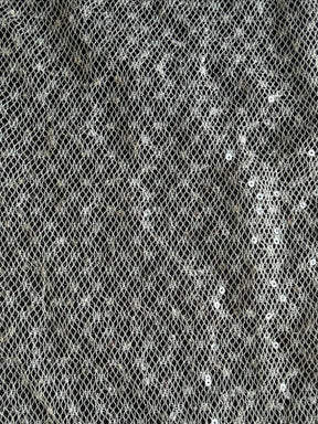 Ivory Sequin Raschel Lace - EB3046