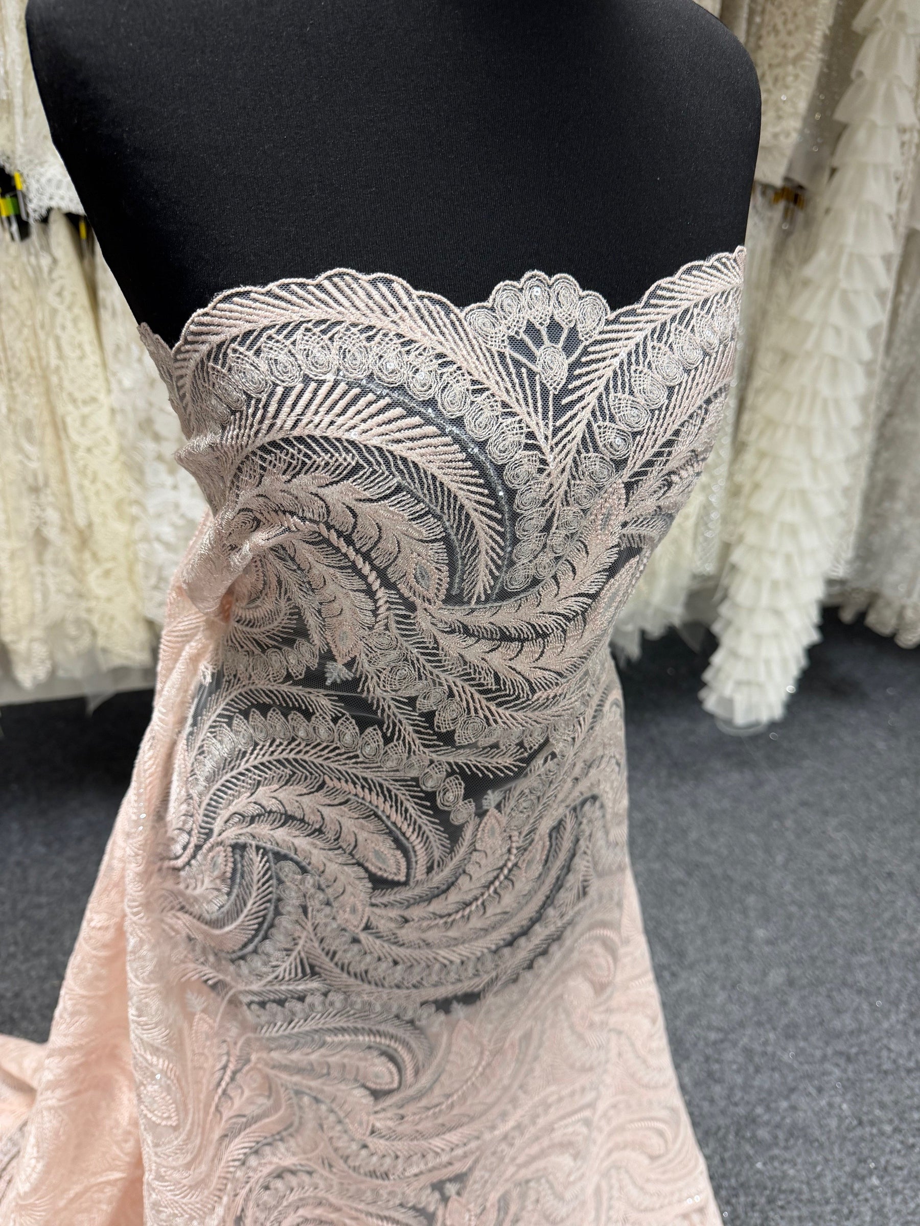 Pink Sequin Lace - EB3048