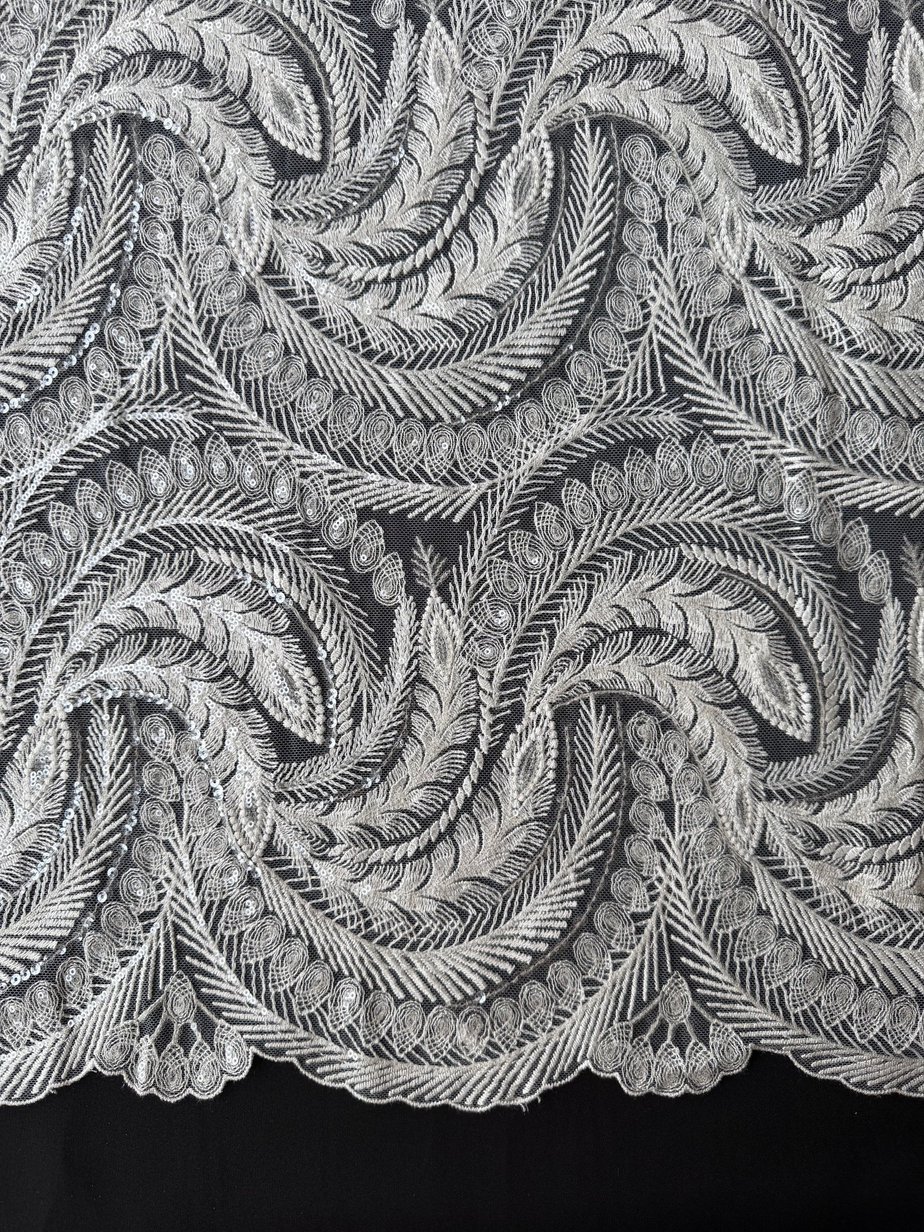 Ivory Sequin Lace - EB3048