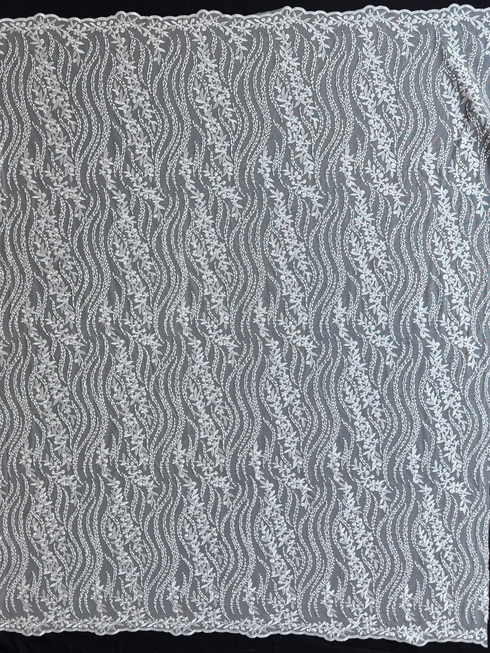 Ivory Sequin Lace - EB3051