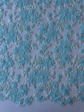 Light Ocean Embroidered Lace - EB3053