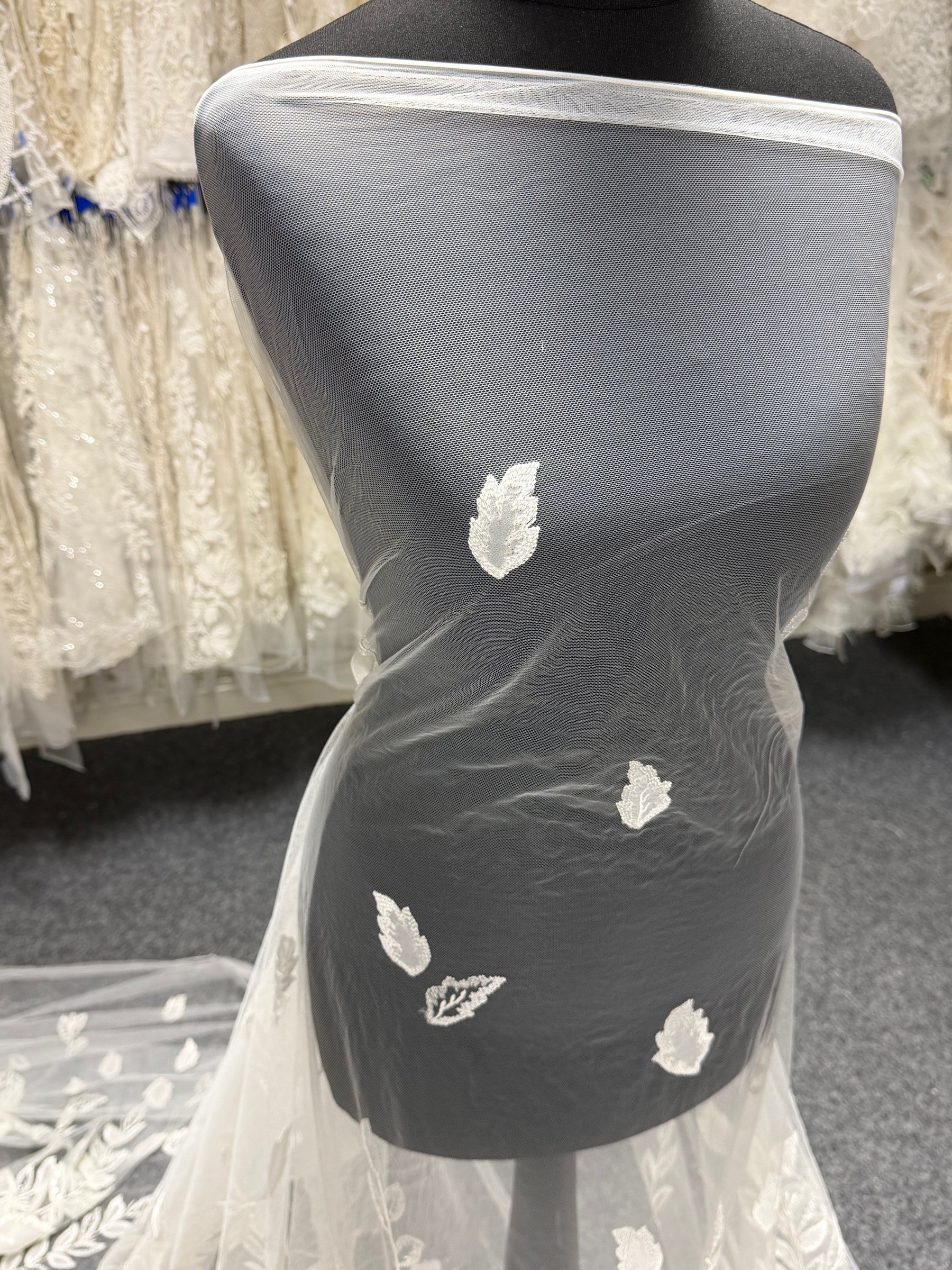 Ivory Sequin Embroidery Lace - EB3055