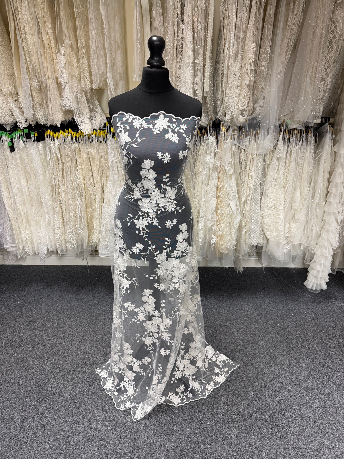 Ivory Sequin Lace - EB3063