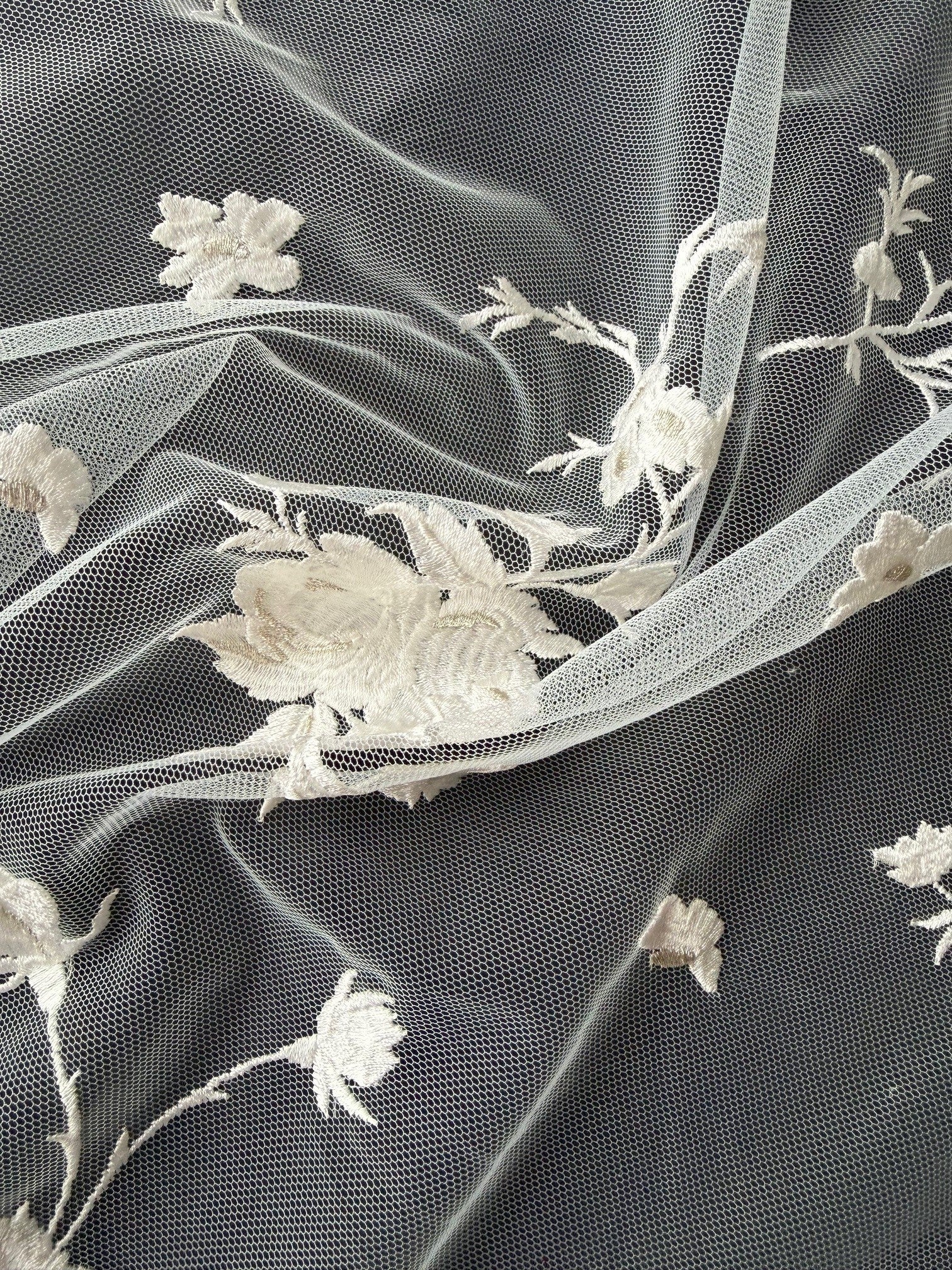 Ivory Embroidered Lace - EB5006