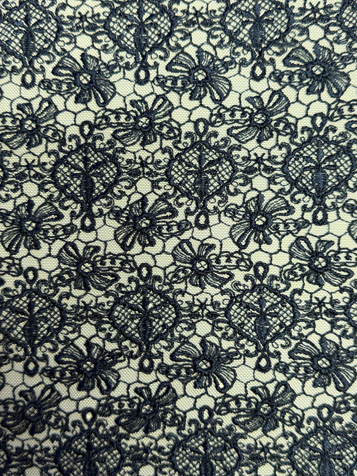 Navy Embroidered Lace - EB5010