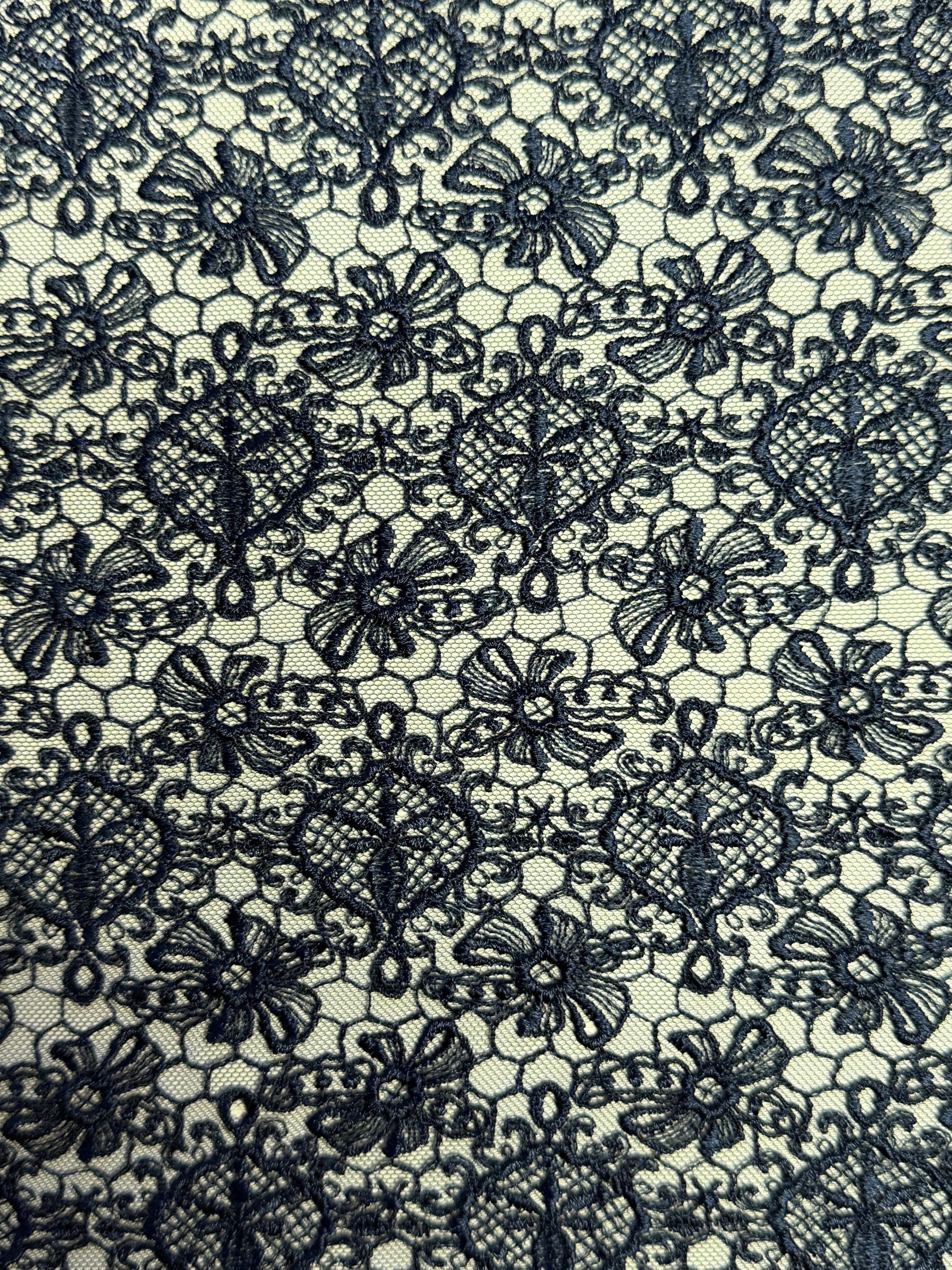 Navy Embroidered Lace - EB5010