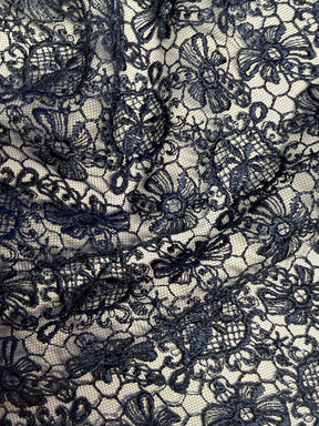 Navy Embroidered Lace - EB5010