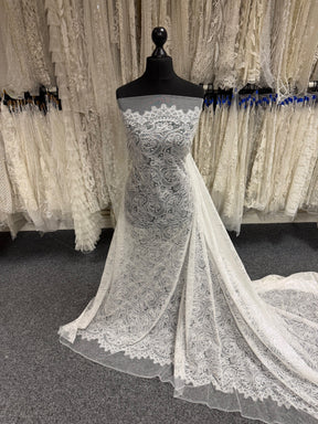 Ivory Embroidered Tulle - EB5017