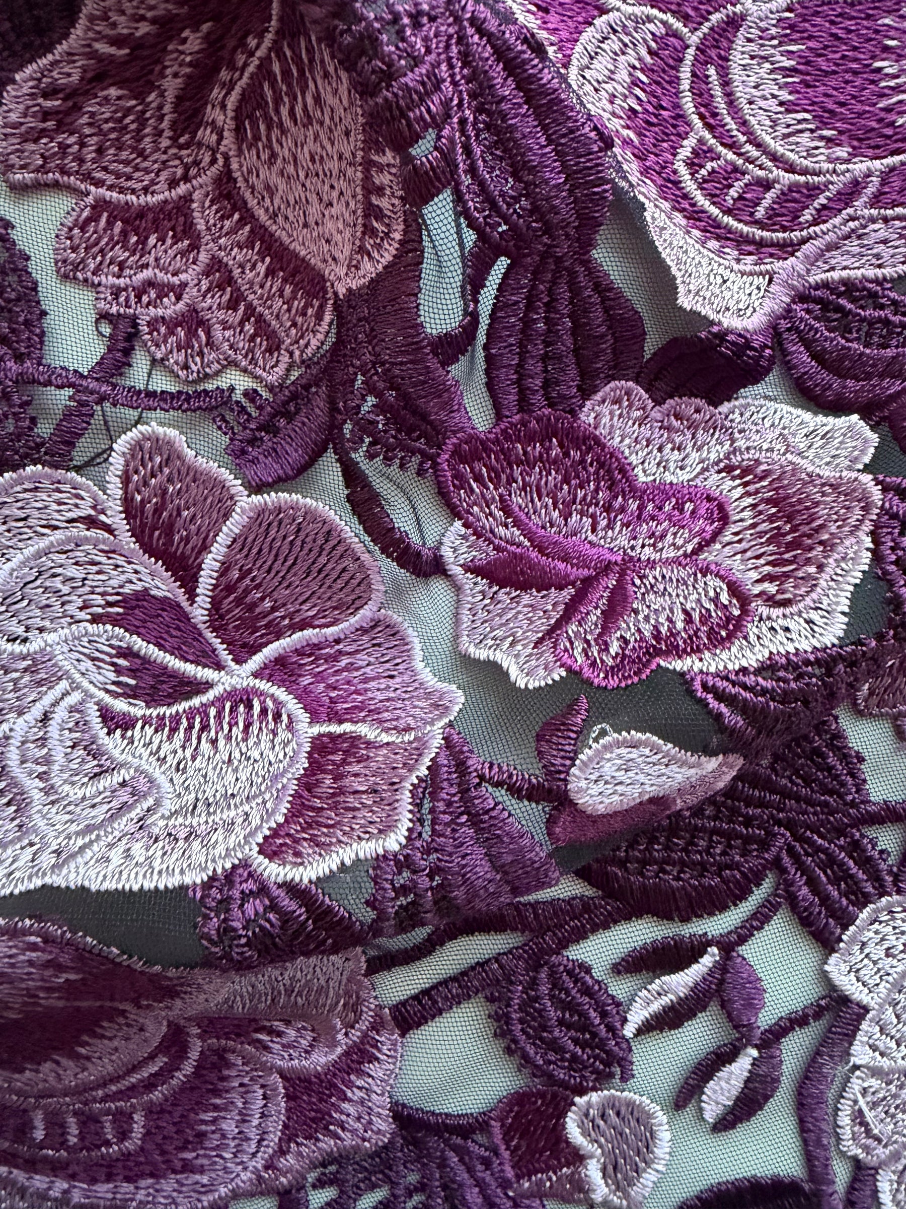 Purple Embroidery Lace - EB5024