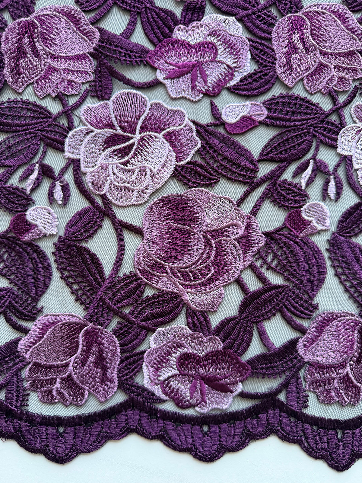 Purple Embroidery Lace - EB5024