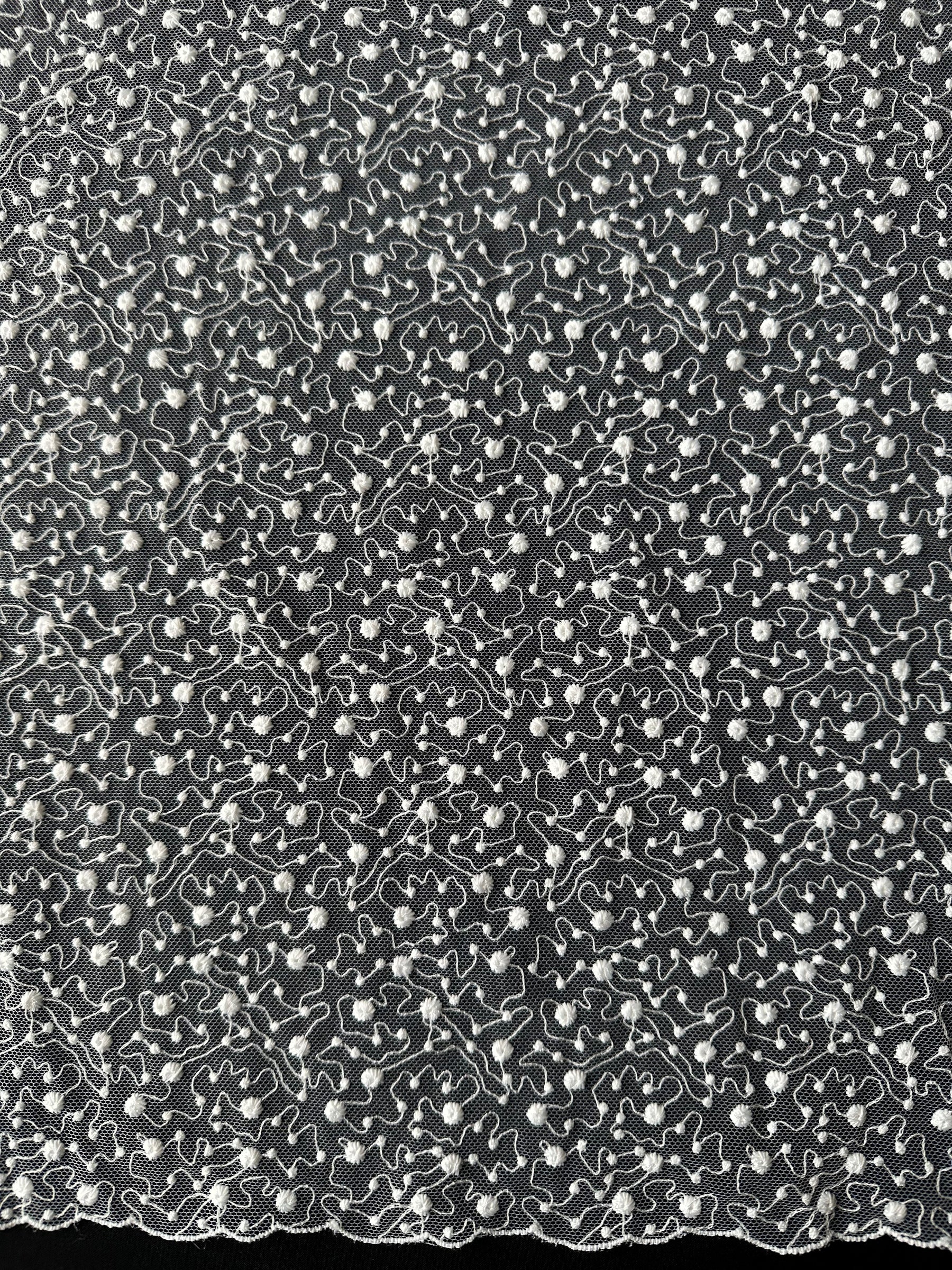 Ivory Embroidered Lace - EB5027