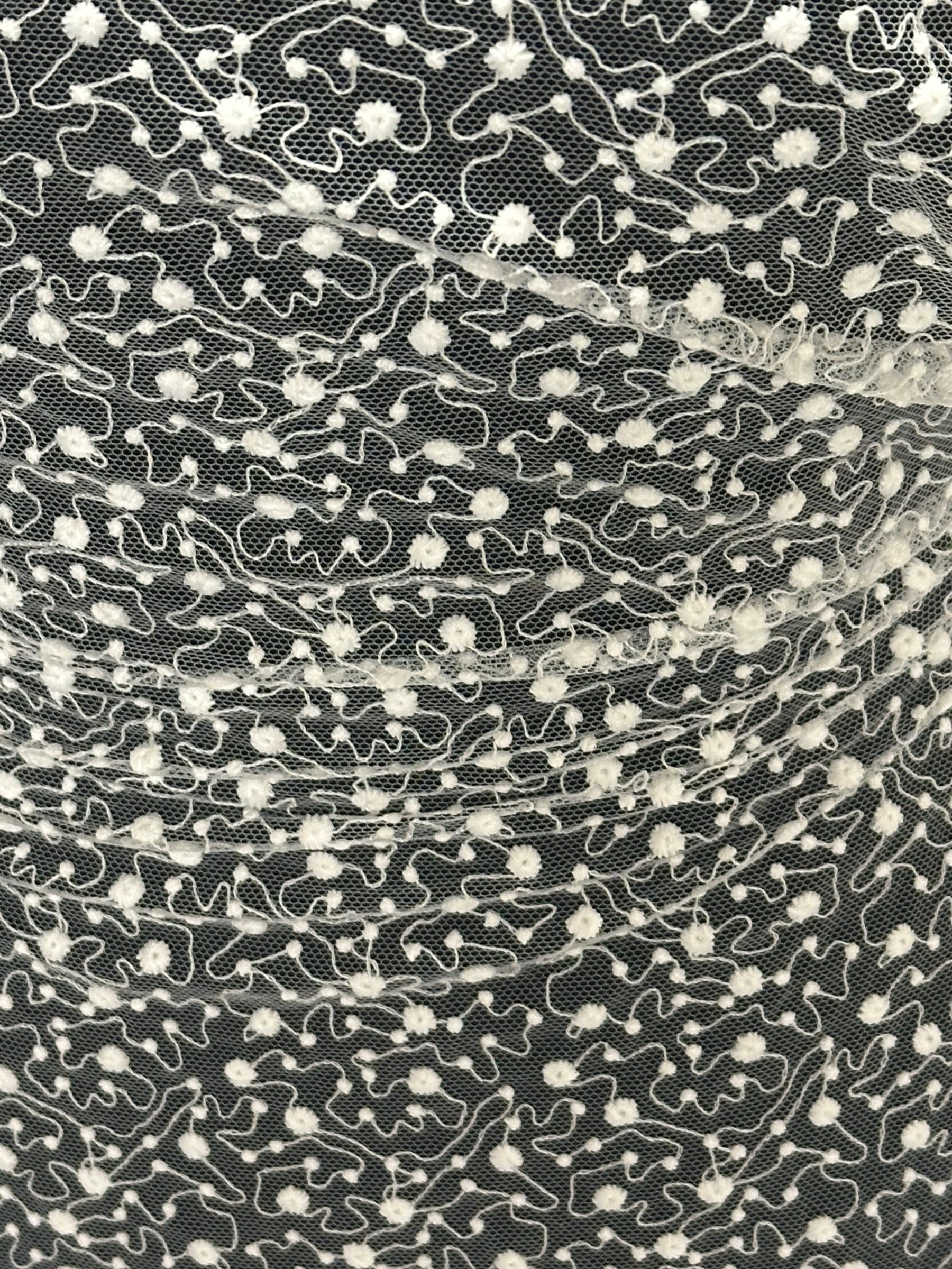 Ivory Embroidered Lace - EB5027