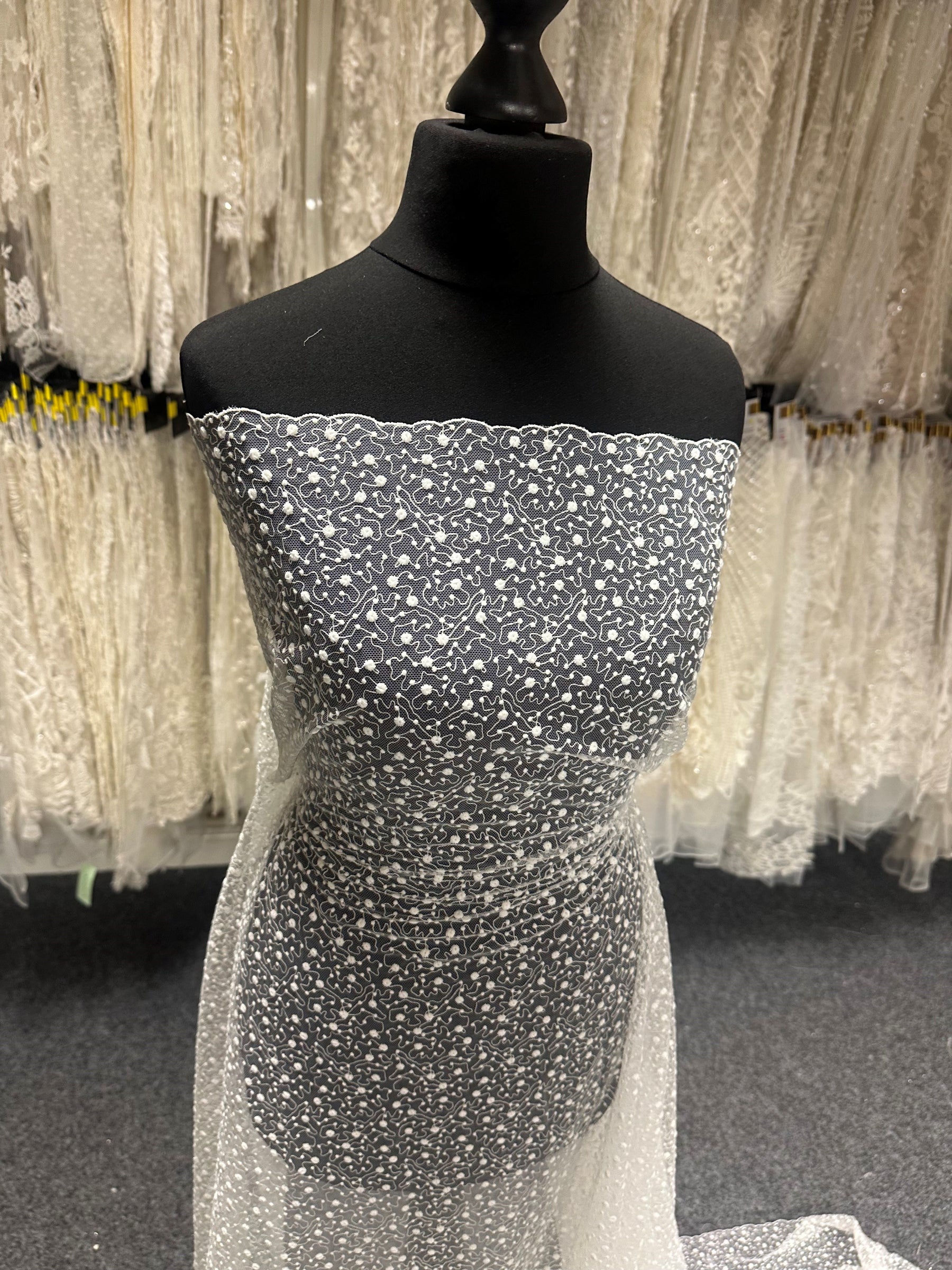 Ivory Embroidered Lace - EB5027