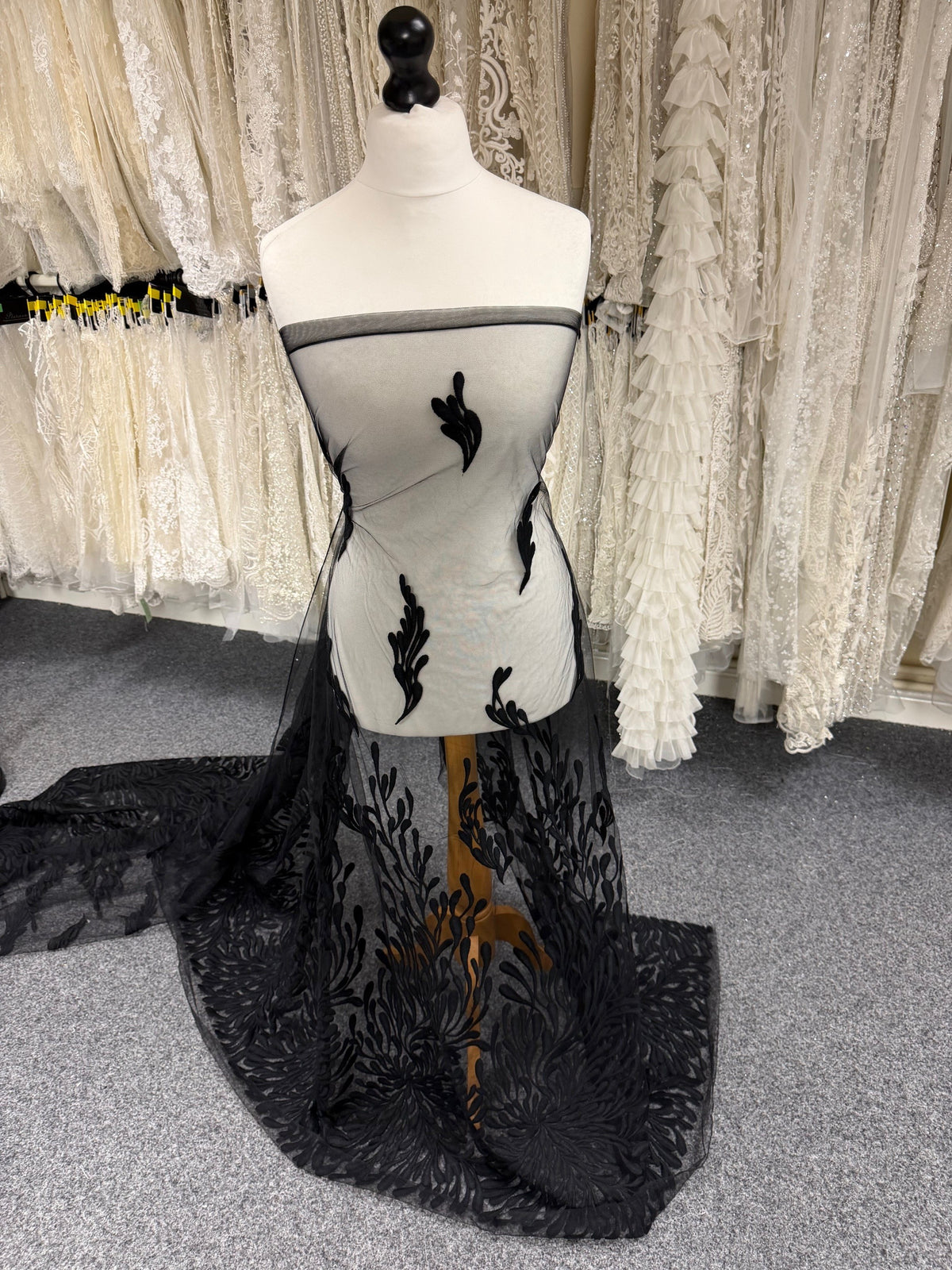 Black Embroidery Lace - EB5053