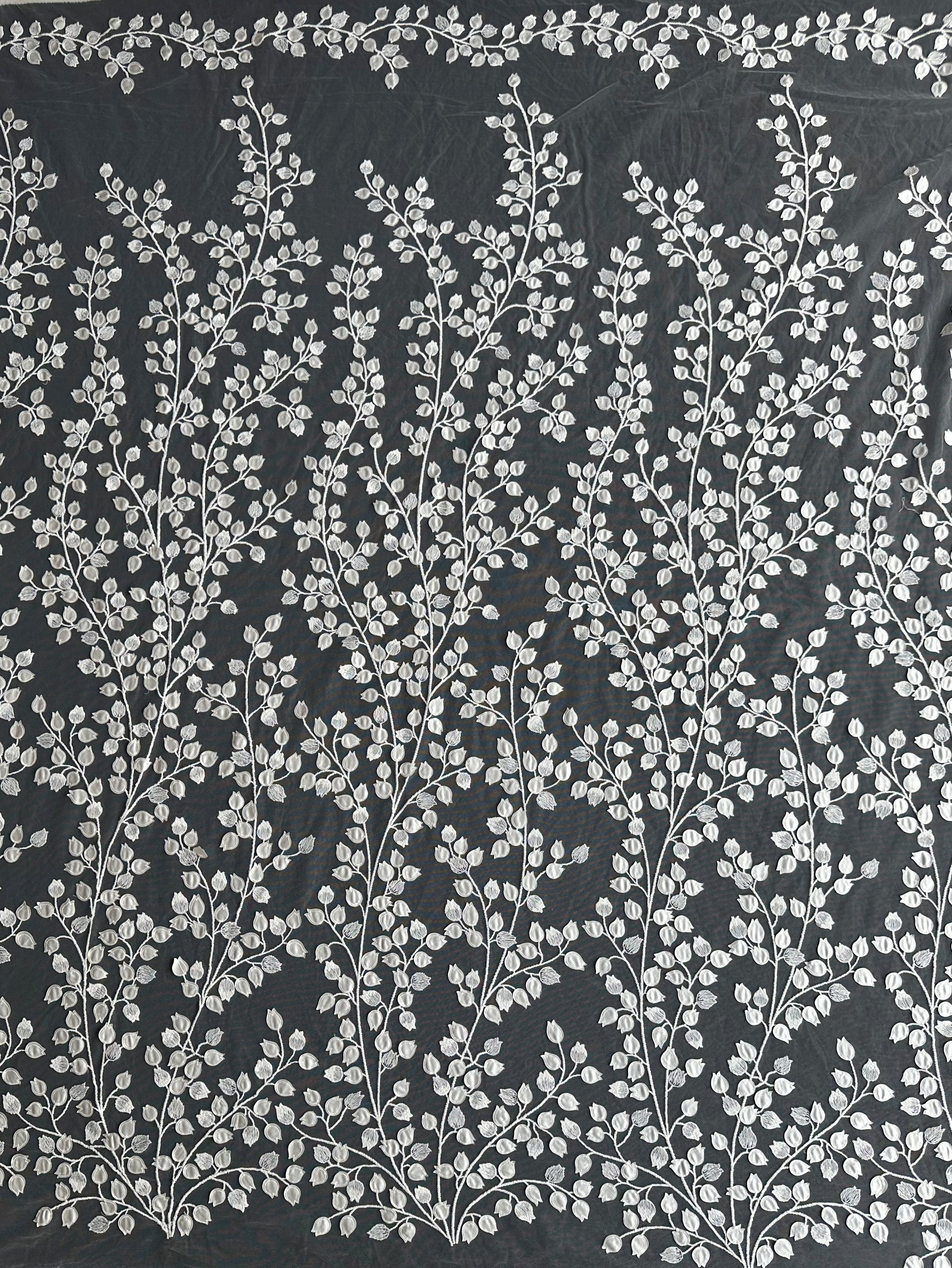 Ivory 3D Embroidered Lace - EB5034