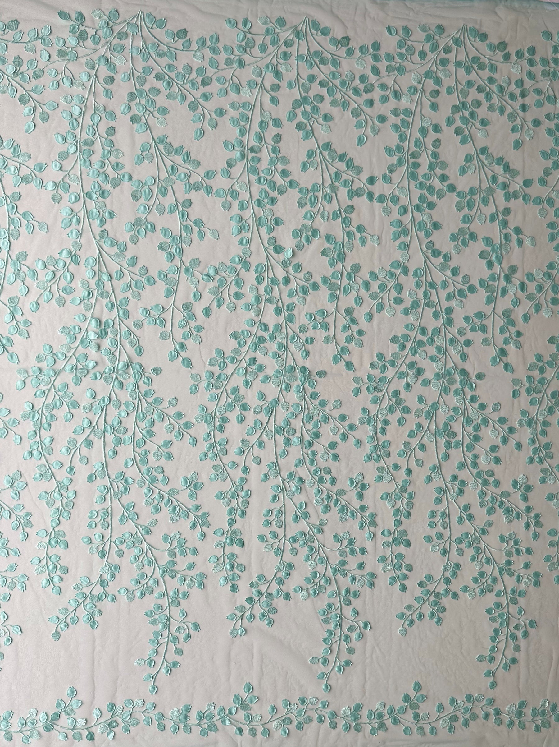 Aqua 3D Embroidered Lace - EB5034